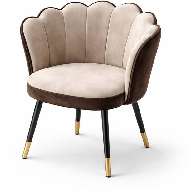 Flipkart Perfect Homes Velvet Shell Accent Chair Fabric Living Room Chair
