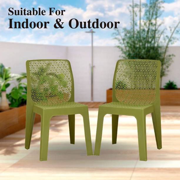 COMFORT Creation Oxy Plastic Chair for Home/Glossy Finish Chair for Office/Dining Room, Kitchen Plastic Living Room Chair