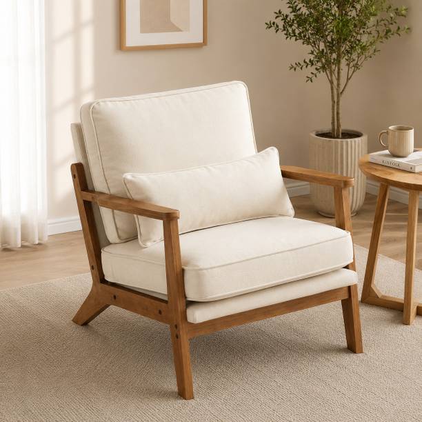 LKBS ART LIVING ROOM CHAIR (Blue),Wing Chair,Bedroom High Back Arm Rest Chair Foam Living Room Chair