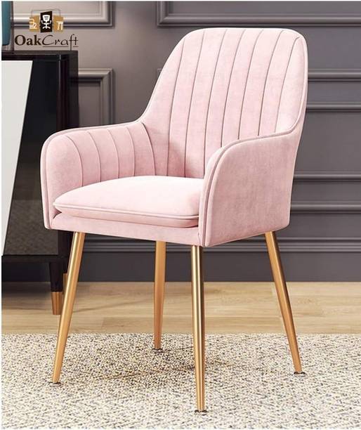 Oakcraft Velvet Lounge/Dinning/Accent Chairs with Engineered Metal Legs Metal Living Room Chair