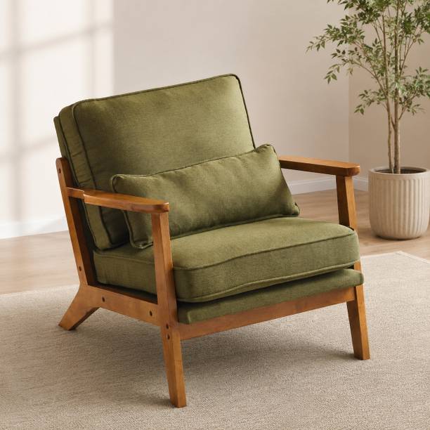 LKBS ART LIVING ROOM CHAIR (Blue),Wing Chair,Bedroom High Back Arm Rest Chair Foam Living Room Chair
