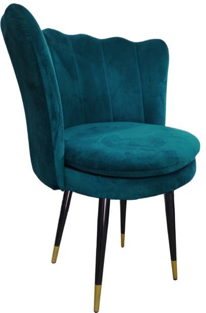 AASHRA ENTERPRISES E.A Flower Chair with legs Modern Leisure Velvet Upholstered Shell Ergonomic Fabric Living Room Chair