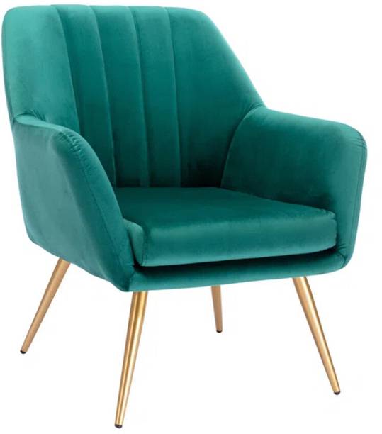 Doe Buck Doe Buck Velvet brodie Accent Chair/ Sofa Chair with Gold Legs. Foam Living Room Chair