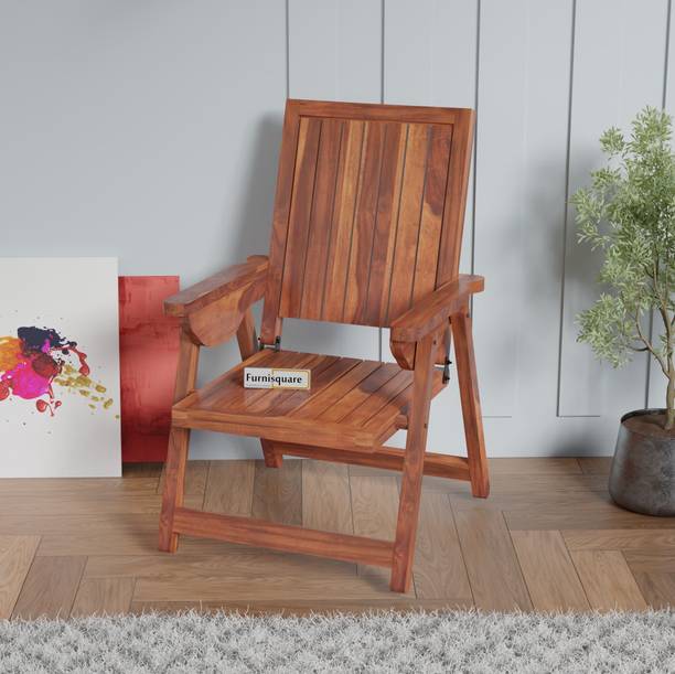FURNISQUARE Solid Wood Folding Chair | Portable Wooden Chair for Living Room & Outdoor Solid Wood Living Room Chair