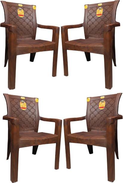 Anmol Plastic Chair for Home, Office Comfortable, Arm Rest Bearing Capacity Upto 200Kg Plastic Living Room Chair