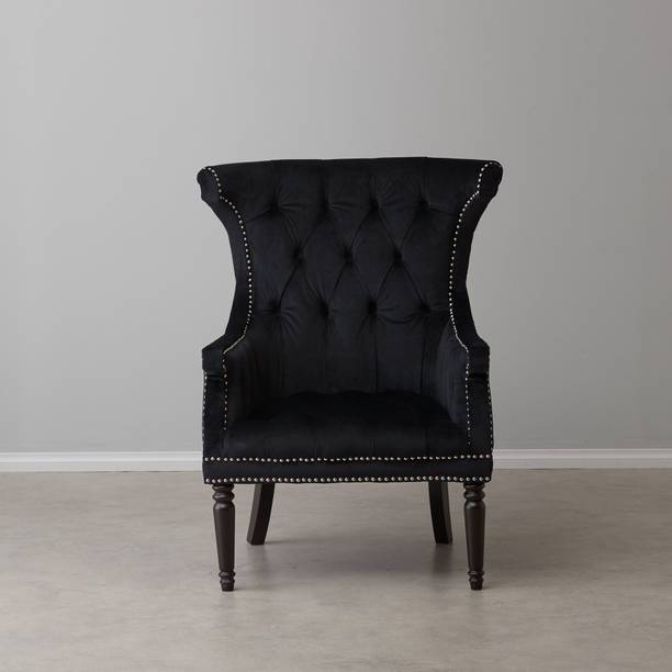 Kingsman Furnitures Drako Tufted Wing Chair for Home Bedroom | Living, Dining & Drawing Room Fabric Living Room Chair