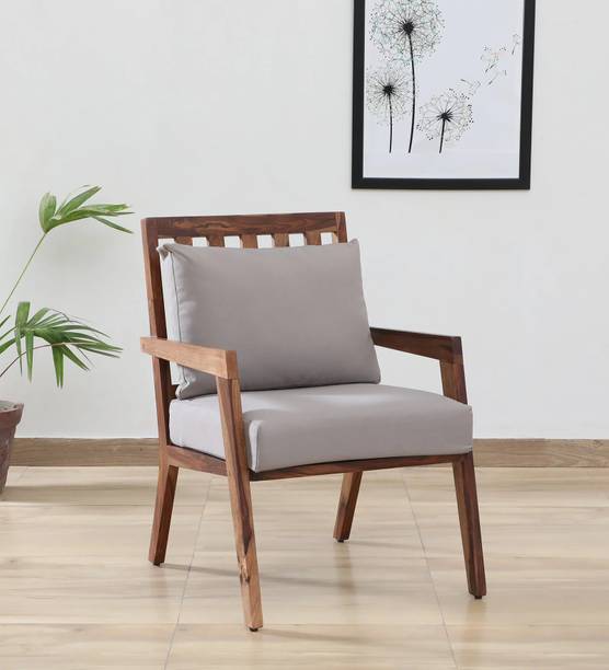 Woodsworth From Pepperfry Milton Sheesham Wood Arm Chair/Living Room Chair For Home Solid Wood Living Room Chair