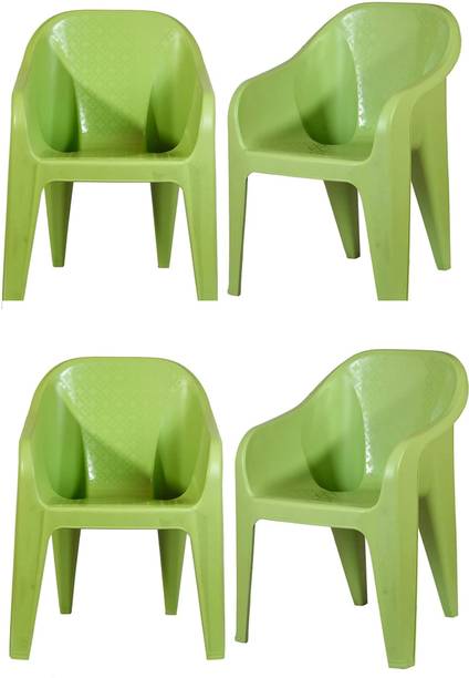 ARLAVYA Strong and Comfortable Chair for Living Room Office Garden Home Set of 4 Plastic Living Room Chair