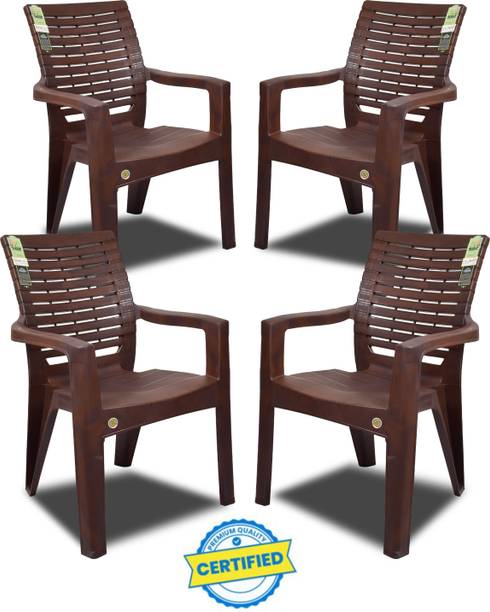 COMFORT Creation High Back Sigma High Back Ortho chair Set of 4 Plastic Living Room Chair
