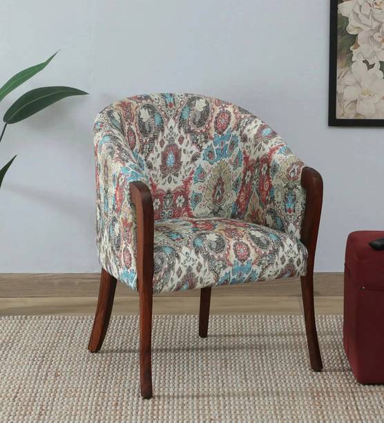 Amberville From Pepperfry Seaton Sheesham Wood Arm Chair/Wooden Living Room Chair For Home Solid Wood Living Room Chair