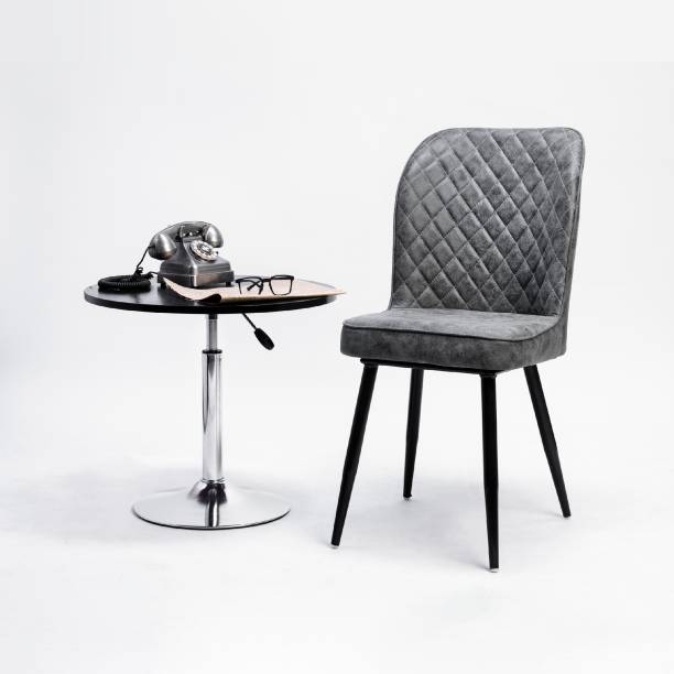 koorsi and co Barfi Chair Modern with Steel Legs and Backrest for Kitchen Dining Room Living Fabric Living Room Chair