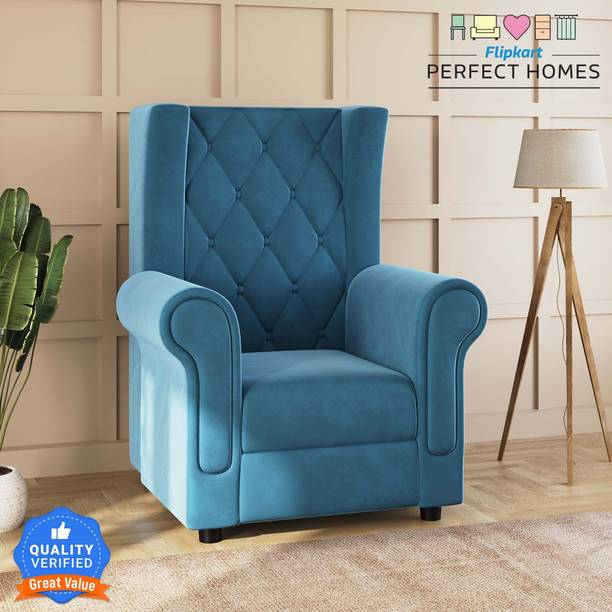 Flipkart Perfect Homes Living Room Chair/ Wing Chair/sofa chair/ king/Resting Chair With High Back Rest Fabric Living Room Chair
