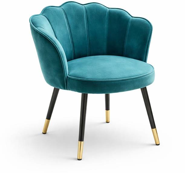 Flipkart Perfect Homes Velvet Shell Accent Chair Fabric Living Room Chair