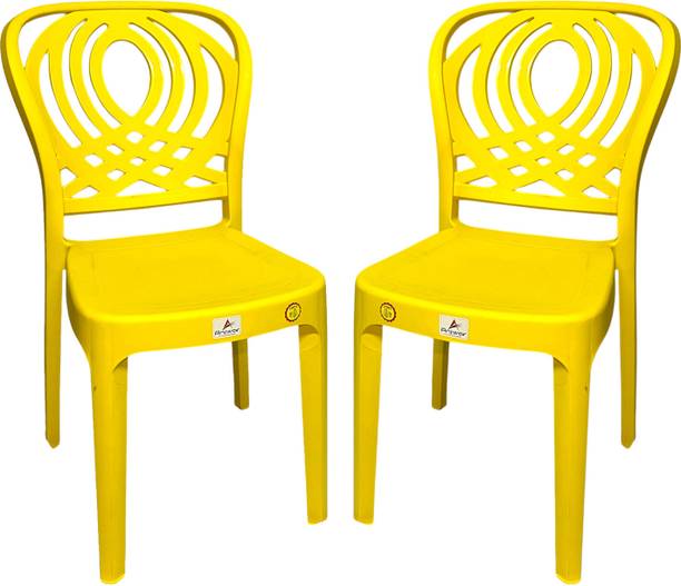 ANJWAR ANJWAR Trendy Chairs for Home, Living Room Chairs, Dining chairs, set of 2 Plastic Living Room Chair