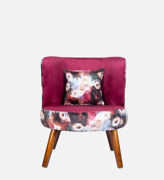 Timberly Premium Quality Easy Armchair, Cushioned Single Sofa Chair, Luxury Puffy Sofa, Solid Wood Living Room Chair