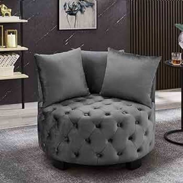 India wood mart BARREL CHAIR MODRN W ROUND ACCENT BARREL CHAIR WITH TUFFED Foam Living Room Chair