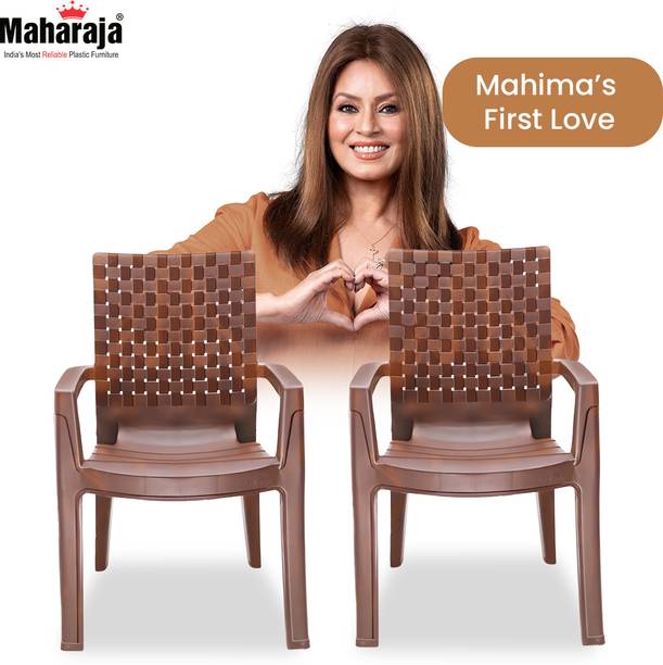 MAHARAJA Premium Plastic Chair –Ergonomic Armrest Design, Chair for Home, Ultra-Durable Plastic Living Room Chair