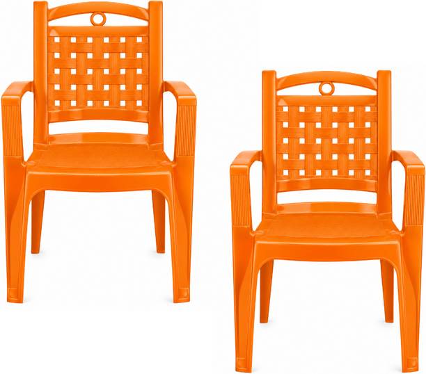 MAHARAJA Premium Plastic Chair –Ergonomic Armrest Design, Chair for Home, Ultra-Durable Plastic Living Room Chair