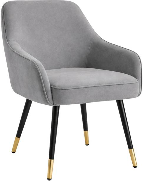Flipkart Perfect Homes Upholstered Accent Chair | Cushioned Seat with Armrest | Modern Dining Fabric Living Room Chair
