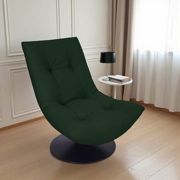 THE ATTIC The Attic Chiron Lounge Chair,Comfy 360° Swivel & Relaxing, Royale Green Fabric Living Room Chair