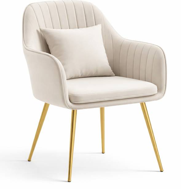 DEXON Premium Velvet Accent Chair with Cushion Fabric Outdoor Chair