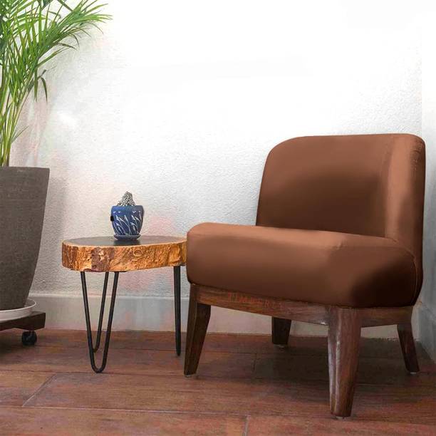 Timberly Single Sofa Chair with Cushion PU Leather, 1 Seater Sofa, Cushioned Lounge Chair Solid Wood Living Room Chair