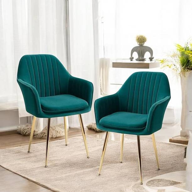 SEATFIT Velvet Lounge/Dinning/Accent Chairs with Engineered Metal Legs Metal Living Room Chair