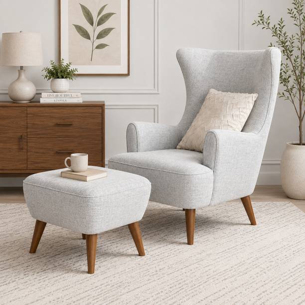Ardas Interior Cozy Curve Chair Solid Wood Living Room Chair