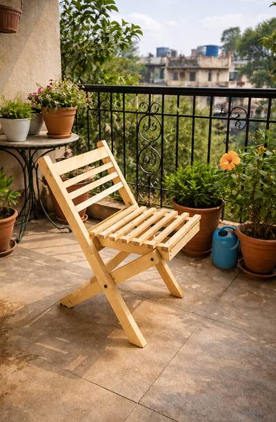 Talha Art Craft Premium Wooden Foldable chair for balcony, Livingroom & outdoor Solid Wood Cafeteria Chair