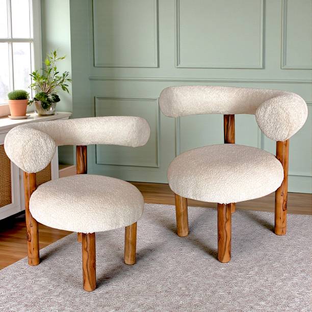 Ikiriya Westfield Sheesham Wood Mid Century Accent Solid Wood Living Room Chair