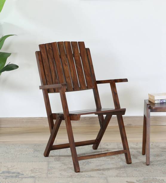 Woodsworth From Pepperfry Eupen Sheesham Wood Folding Chair/Wooden Living Room Chair Solid Wood Living Room Chair