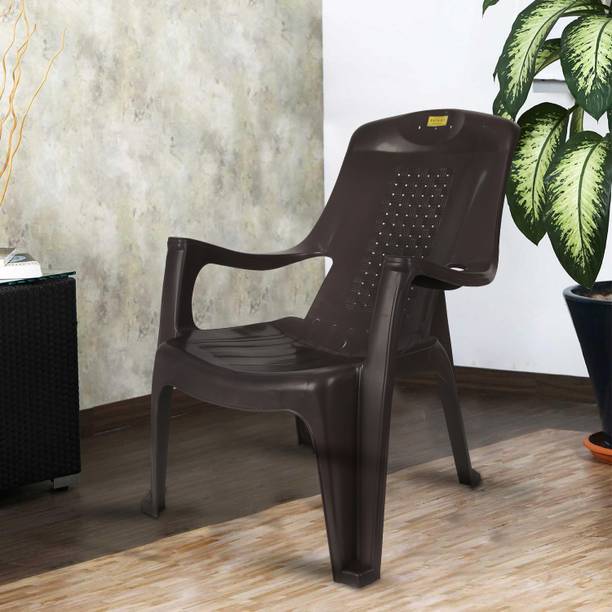 Patiofy Comfort Sit Single Chair/ Plastic Chair for Living Room Set of 1/ Aaram Chair Plastic Outdoor Chair