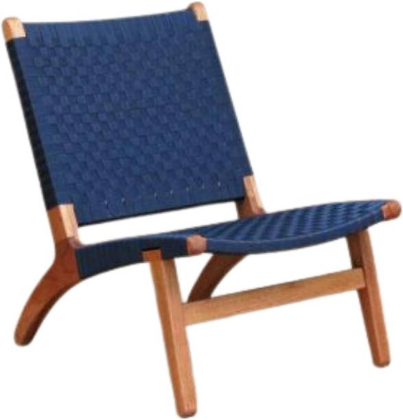 Shanti Art Wooden Woven Lounge Chair | Handcrafted Rope Seating Chair for Living Room Solid Wood Living Room Chair