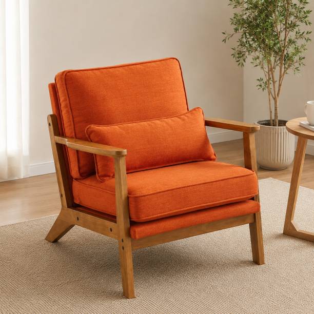 LKBS ART LIVING ROOM CHAIR (Blue),Wing Chair,Bedroom High Back Arm Rest Chair Foam Living Room Chair