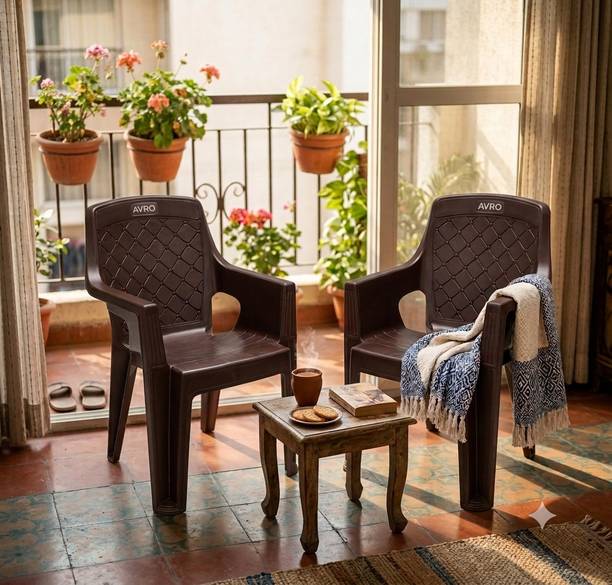 AVRO furniture 4005 Heavy Duty, Durable, Stackable, Indoor & Outdoor Use, Living Room Kursi, Plastic Living Room Chair
