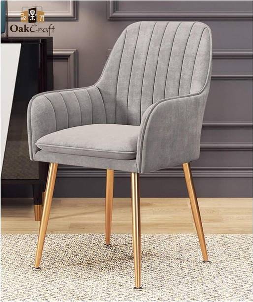 Oakcraft Velvet Lounge/Dinning/Accent Chairs with Engineered Metal Legs Metal Living Room Chair