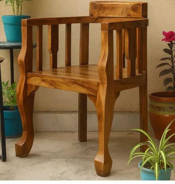 LIFE WOOD Life Wood Solid Sheesham Wood Arm Chair Solid Wood Living Room Chair