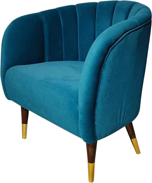 Woodenspace Velvet Fabric Lounge Chair, Wing Chair, Accent Chair, Dining Chair For Home Solid Wood Living Room Chair