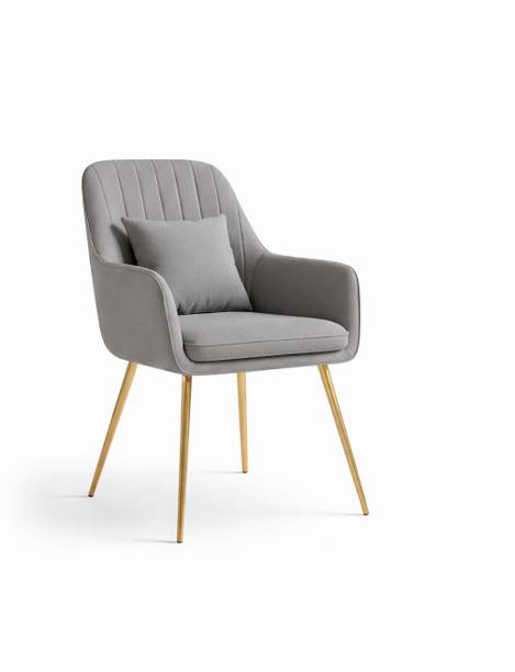 DEXON Premium Velvet Accent Chair with Cushion Fabric Outdoor Chair