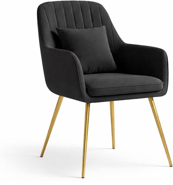 DEXON Premium Velvet Accent Chair with Cushion Fabric Outdoor Chair