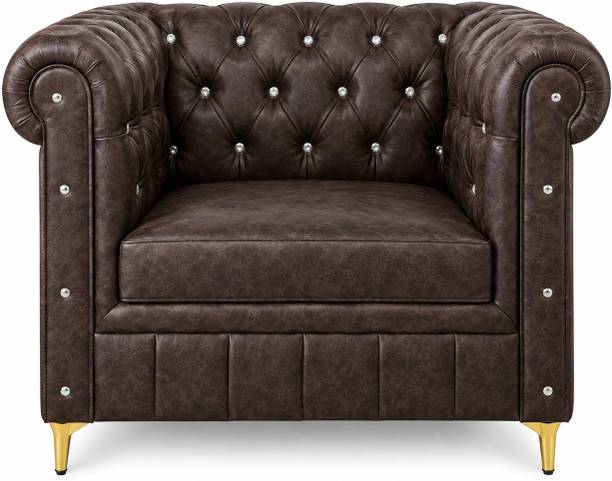 Woodtronic Furniture Chesterfield Royal Series Solid Wood Living Room Chair
