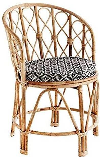 newway SUCCESS FURNITURE Bamboo Cane Chair with Cushion Cane Living Room Chair