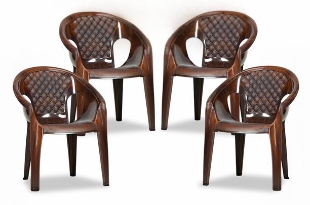 MAHARAJA Premium Plastic Chair –Ergonomic Armrest Design, Chair for Home, Ultra-Durable Plastic Living Room Chair