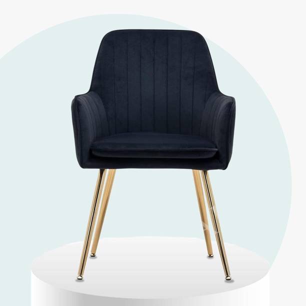 SEATFIT Velvet Lounge/Dinning/Accent Chairs with Engineered Metal Legs Metal Living Room Chair