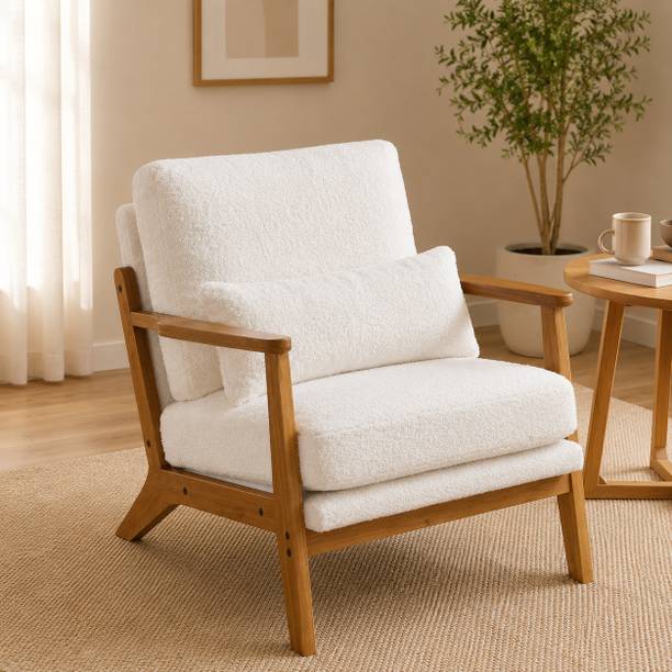 LKBS ART LIVING ROOM CHAIR (Blue),Wing Chair,Bedroom High Back Arm Rest Chair Foam Living Room Chair