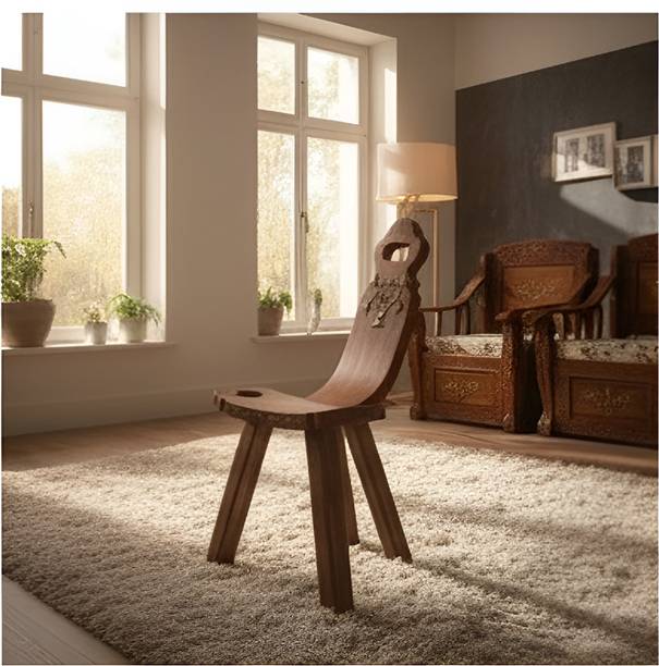 Shadmani Handicrafts Solid Wood Living Room Chair