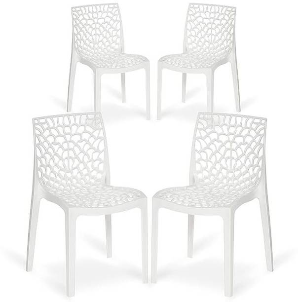 COMFORT Creation Web Plastic Chair| Armless Chair for Dining Room Set, Cafe and Restaurents Plastic Living Room Chair