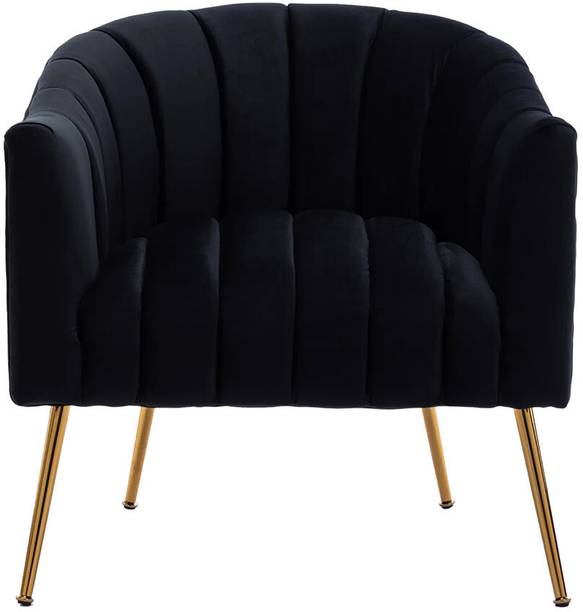 Doe Buck Doe Buck Velvet Jella Accent Chair/Lounge Chair with Gold Legs. Foam Living Room Chair
