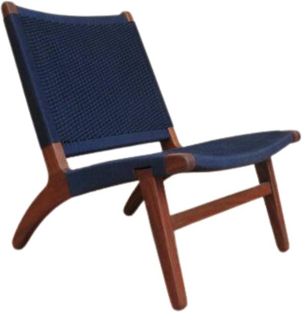 Shanti Art Wooden Woven Lounge Chair | Handcrafted Rope Seating Chair for Living Room Solid Wood Living Room Chair