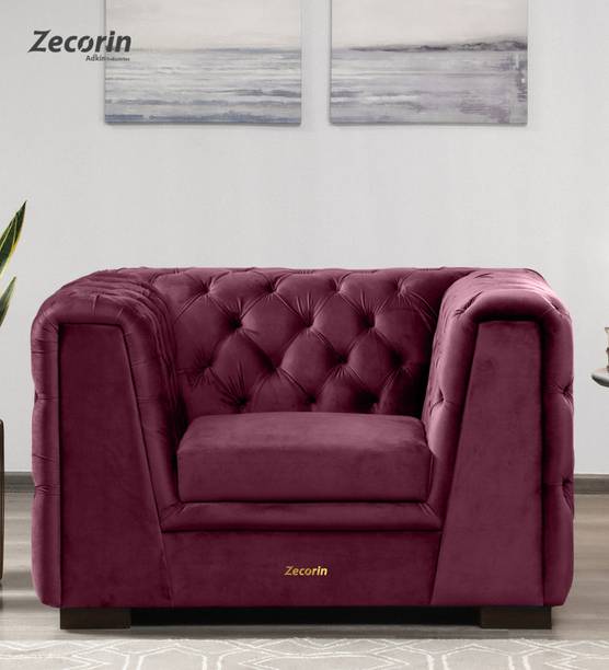 Zecorin Enliven creamy Lounge Chair Solid Wood Living Room Chair